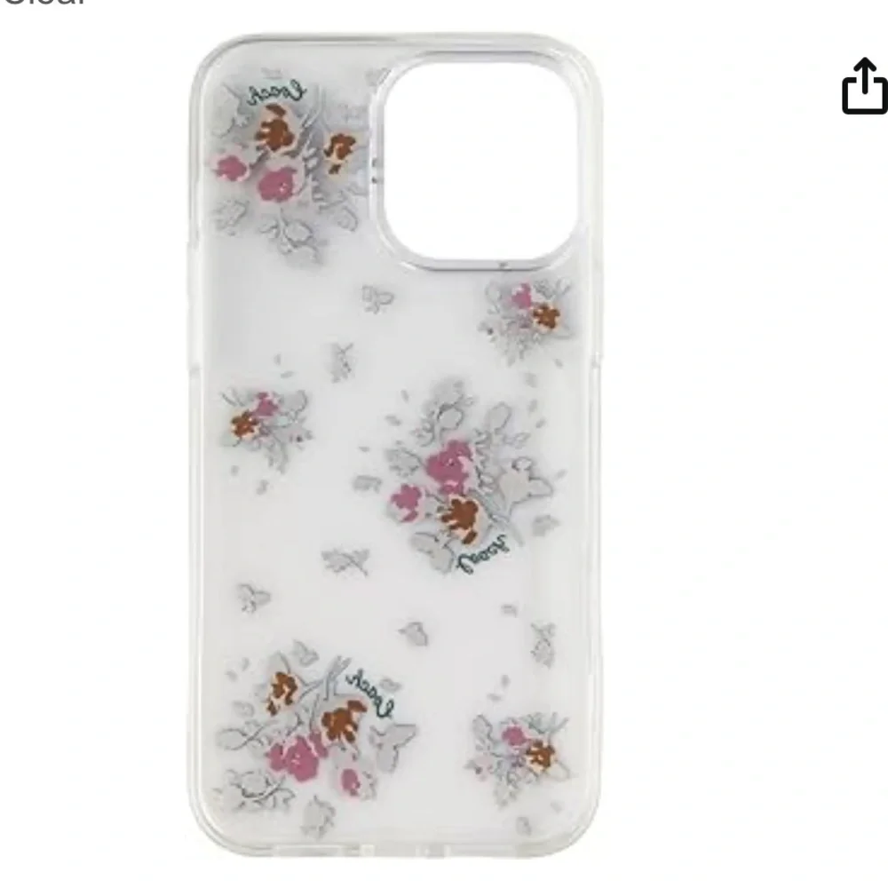 Coach Cell Phone Hardshell Case in Rose Bouquet / Clear, for iPhone 13 Pro